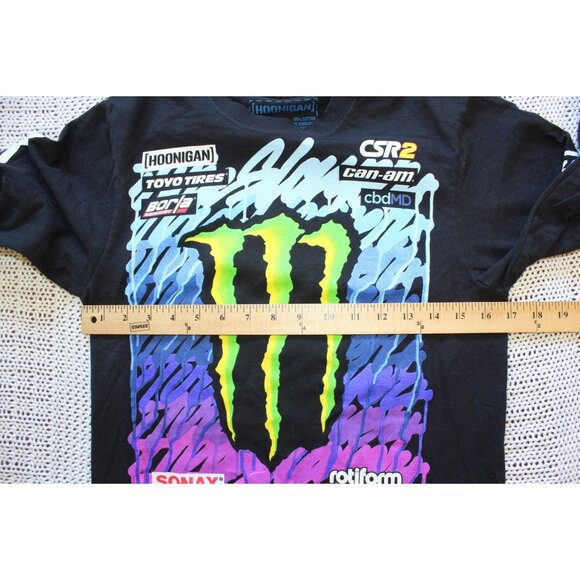 Rare Monster Hoonigan t shirt Small Limited Edition Ken Block Tire Slayer Race - Picture 2 of 10